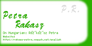 petra rakasz business card